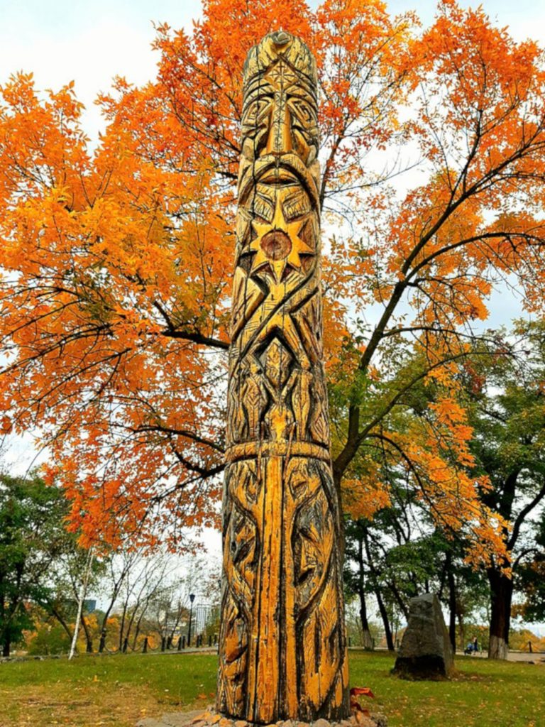 Pagan idol on Starokyivska Hill