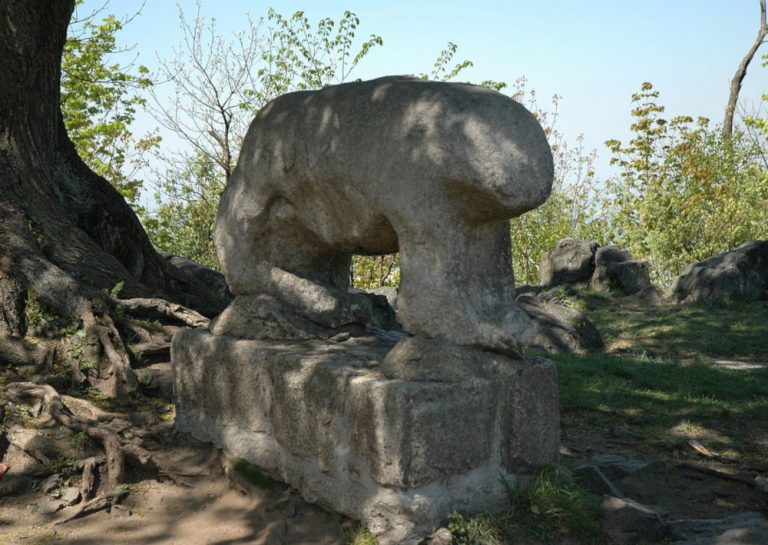 Idol on top of mount Ślęża